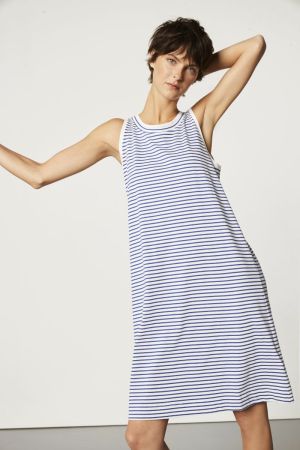 nachtkleed cobalt stripe
